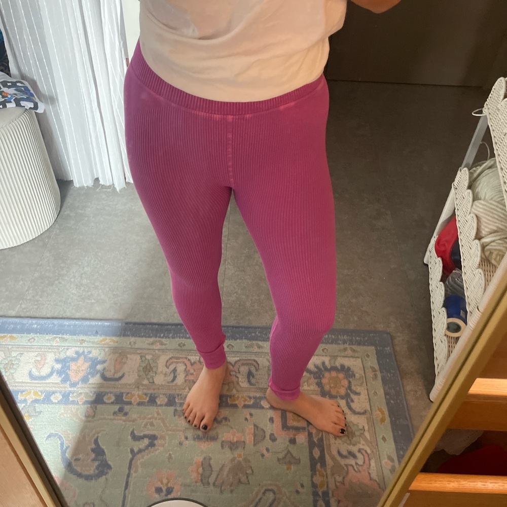 Free People Vibrant Pink Leggings